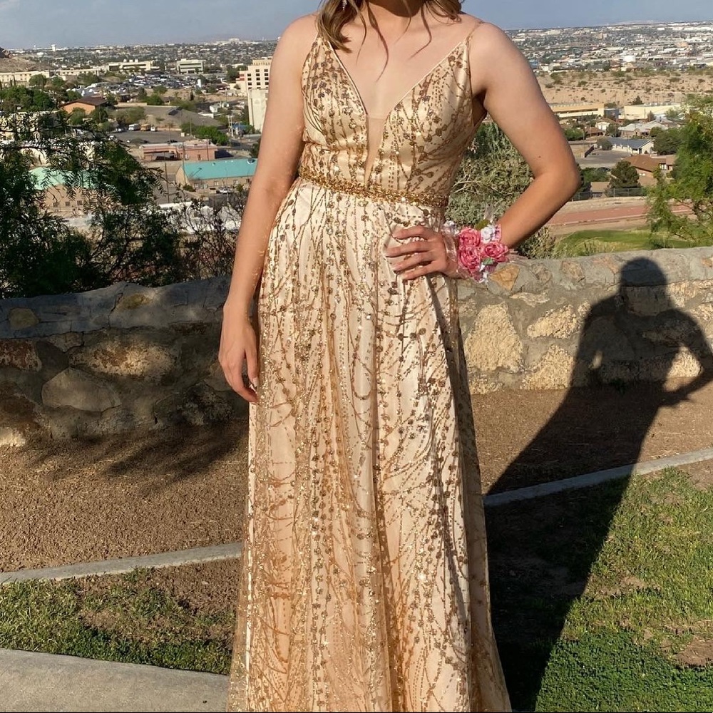 I bought this at posh bridal… only worn once …. Selling for 150